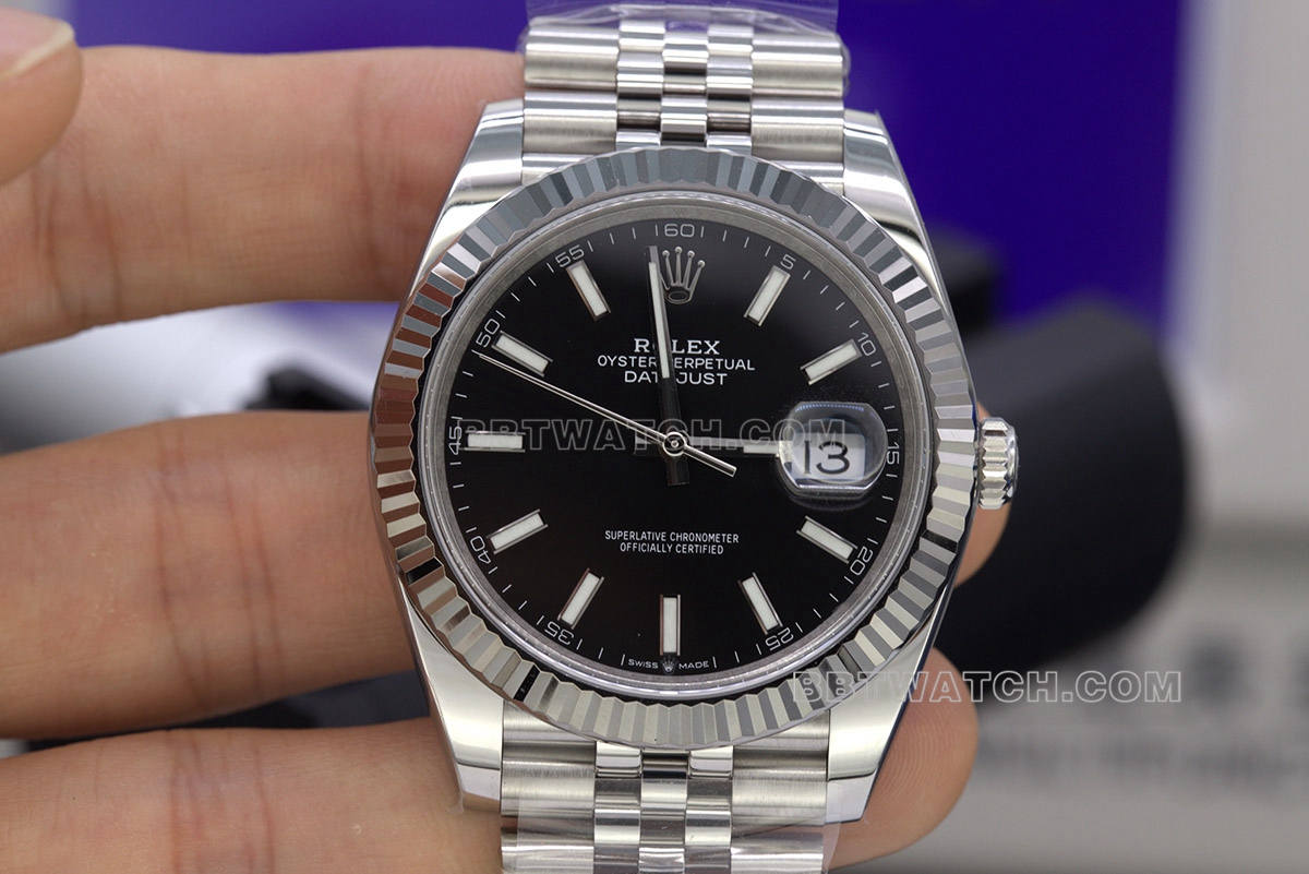 Rolex Super Clone 1:1 Watch C Factory Log 41 Black Plate 3235 Movement