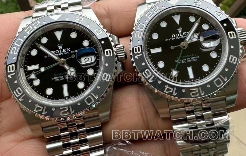 Clean Factory's black and gray ceramic bezel GMT-Master II 126710 replica—luminous, water-resistant with authentic 3285 movement 2024 model