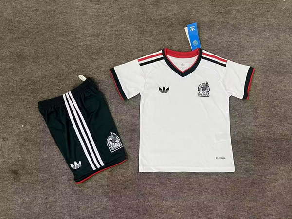 Mexico National Team Away game 2026World Cup jersey set Children's jersey Soccer uniform Clothing Shorts 16-28  2-13 YEARS