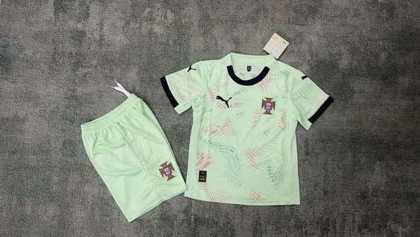 Portugal National Team Away game 2026World Cup jersey set Children's jersey Soccer uniform Clothing Shorts 16-28  2-13 YEARS