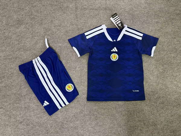 Scotland  National Team Home field 2026World Cup jersey set Children's jersey Soccer uniform Clothing Shorts 16-28  2-13 YEARS