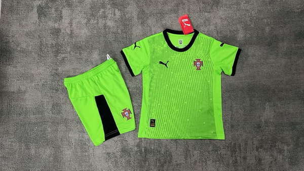 Portugal National Team Doorman 2026World Cup jersey set Children's jersey Soccer uniform Clothing Shorts 16-28  2-13 YEARS