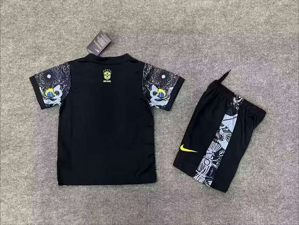 Brazil National Team Jesus 2026World Cup jersey set Children's jersey Soccer uniform Clothing Shorts 16-28  2-13 YEARS