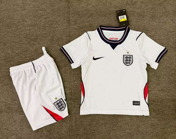 England National Team Home field 2026World Cup jersey set Children's jersey Soccer uniform Clothing Shorts 16-28  2-13 YEARS