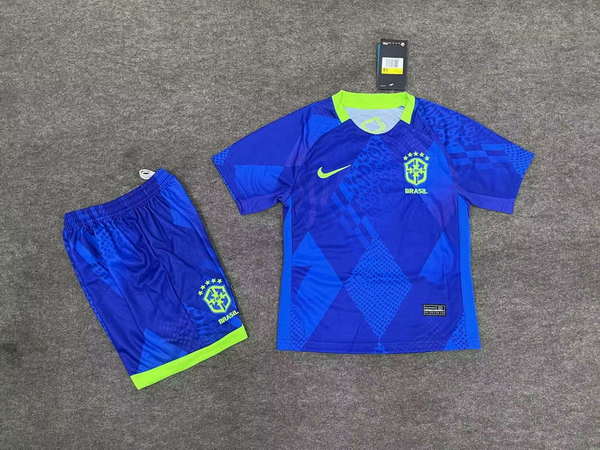 Brazil National Team Away game 2026World Cup jersey set Children's jersey Soccer uniform Clothing Shorts 16-28  2-13 YEARS