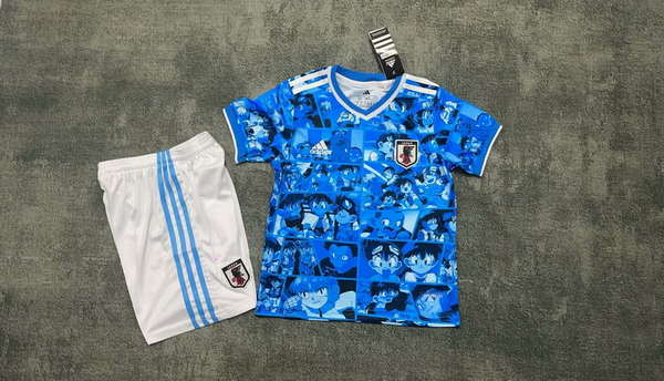Japan National Team Comics 2026World Cup jersey set Children's jersey Soccer uniform Clothing Shorts 16-28  2-13 YEARS