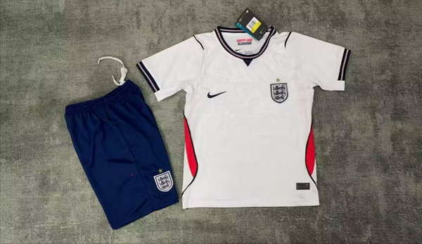 England National Team Home field 2026World Cup jersey set Children's jersey Soccer uniform Clothing Shorts 16-28  2-13 YEARS