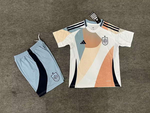 Spain National Team Away game 2026World Cup jersey set Children's jersey Soccer uniform Clothing Shorts 16-28  2-13 YEARS