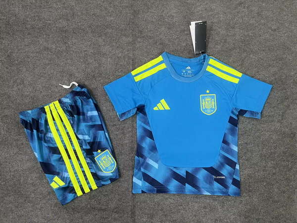 Spain National Team Doorman 2026World Cup jersey set Children's jersey Soccer uniform Clothing Shorts 16-28  2-13 YEARS