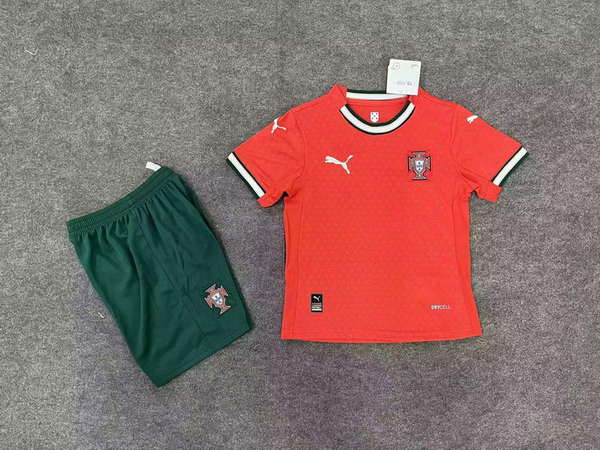 Portugal National Team Doorman 2026World Cup jersey set Children's jersey Soccer uniform Clothing Shorts 16-28  2-13 YEARS