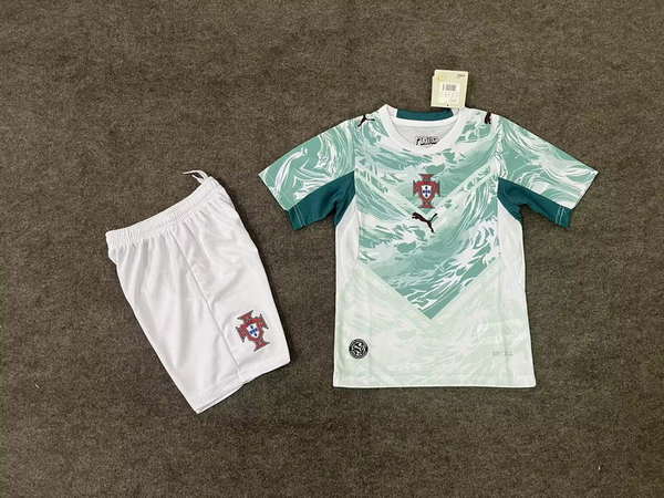 Portugal National Team Away game 2026World Cup jersey set Children's jersey Soccer uniform Clothing Shorts 16-28  2-13 YEARS