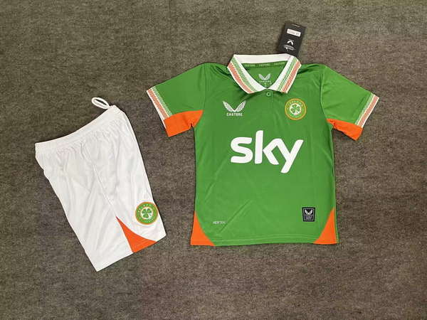 Ireland National Team Home field 2026World Cup jersey set Children's jersey Soccer uniform Clothing Shorts 16-28  2-13 YEARS
